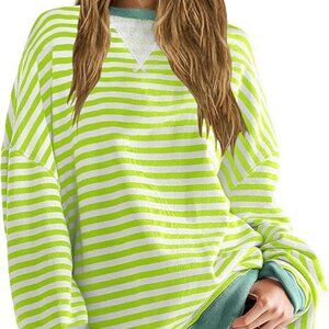 Striped Oversided Crew Neck